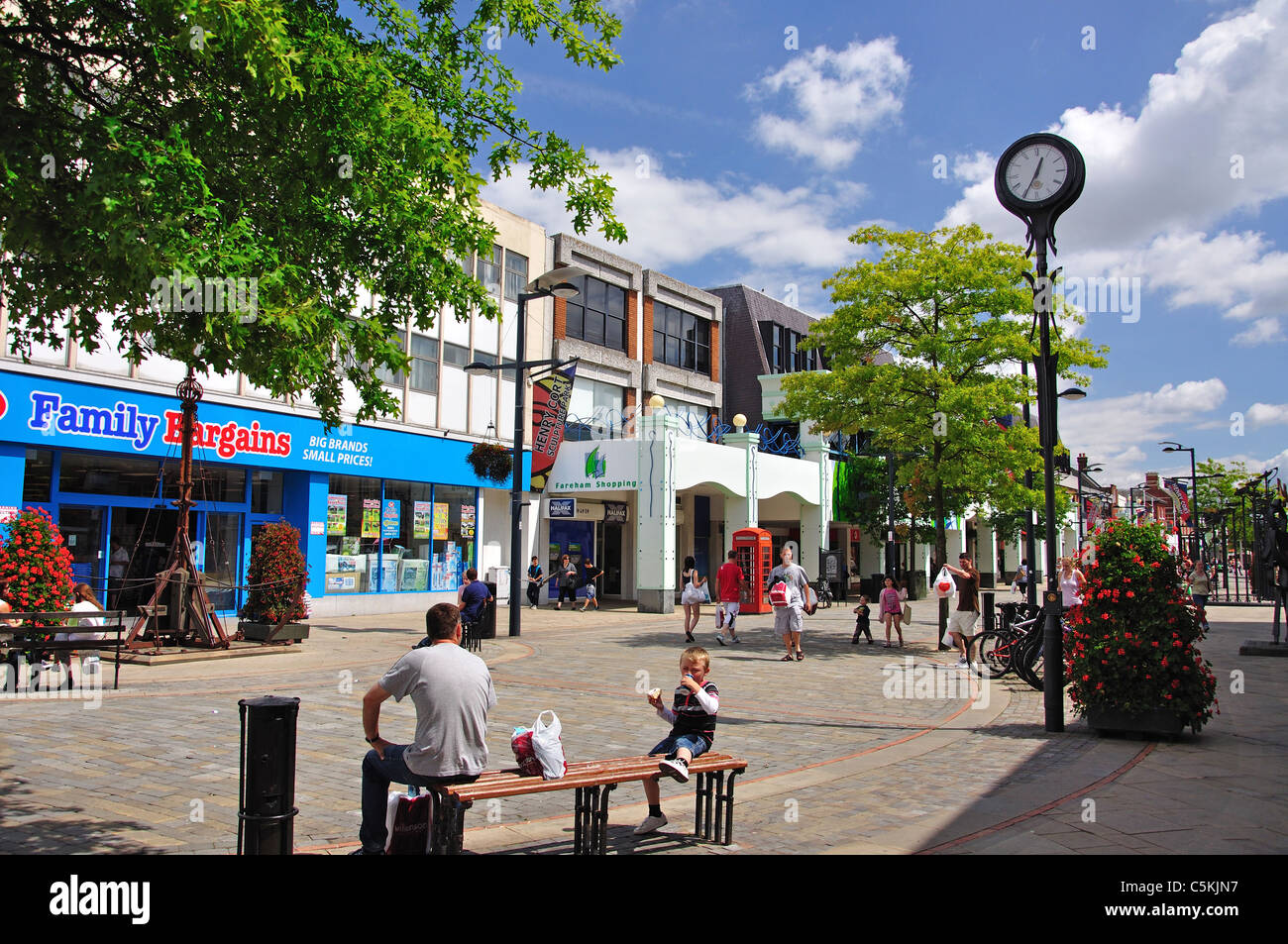 Fußgängerzone West Street, Fareham, Hampshire, England, Vereinigtes Königreich Stockfoto
