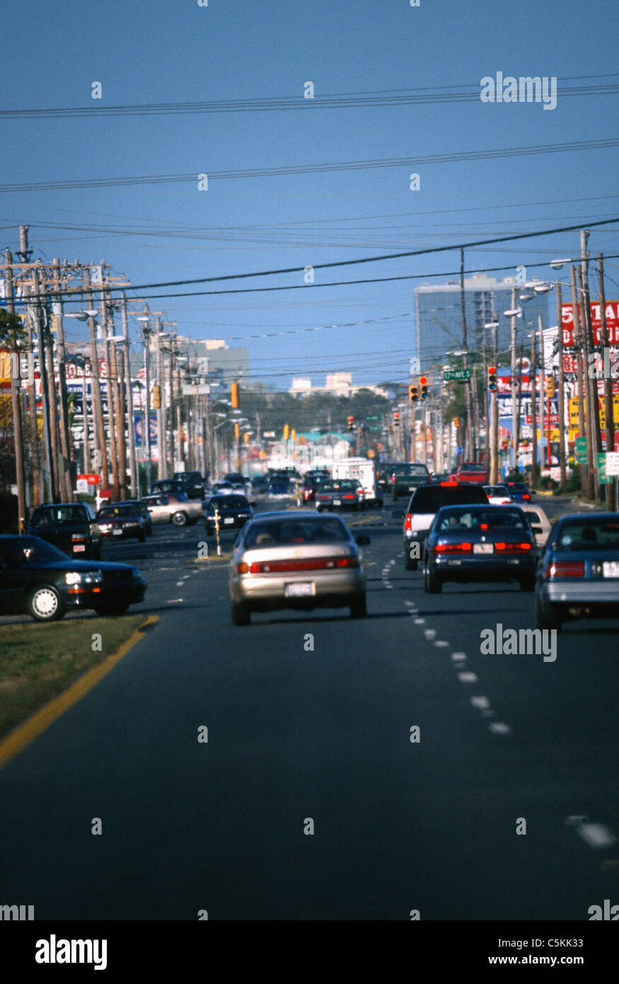 Hauptstraße, Kitty Hawk, NC Stockfoto