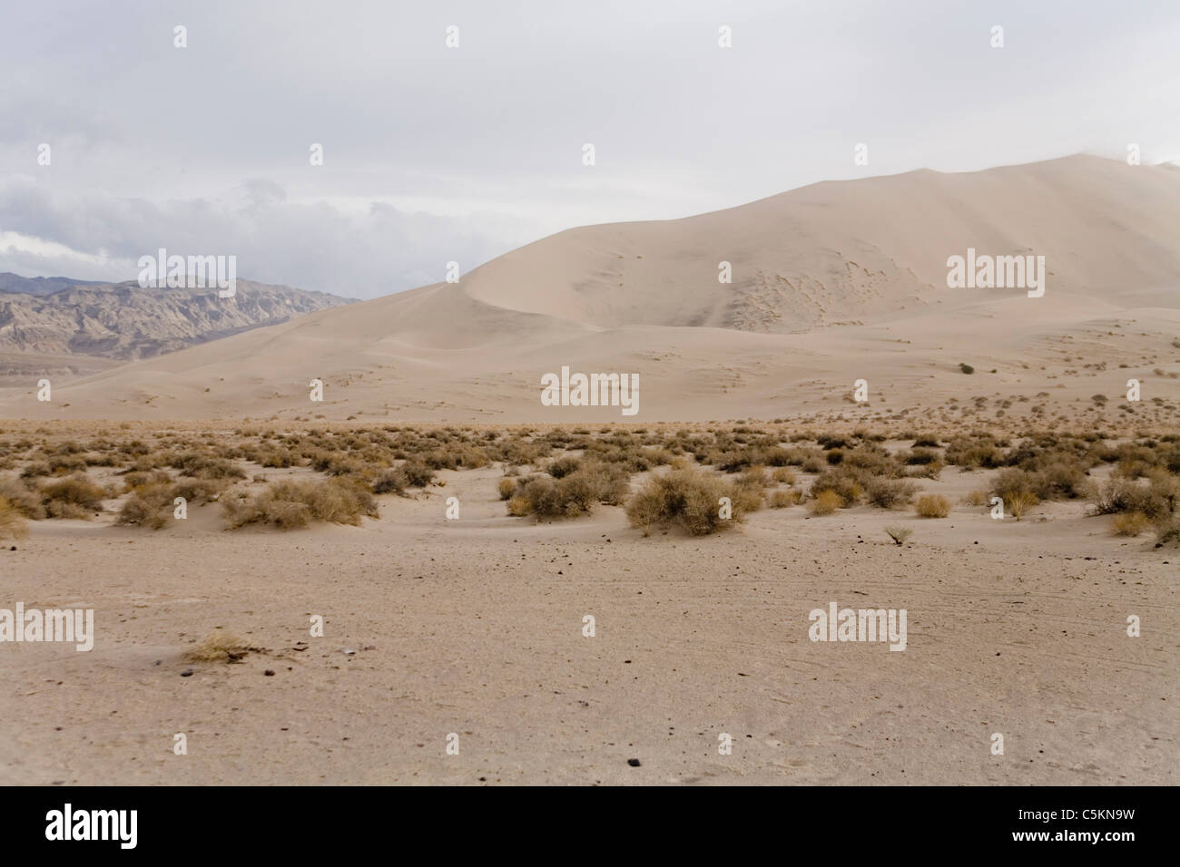 Die Eureka Dünen, Death Valley, CA Sand wehen Stockfoto