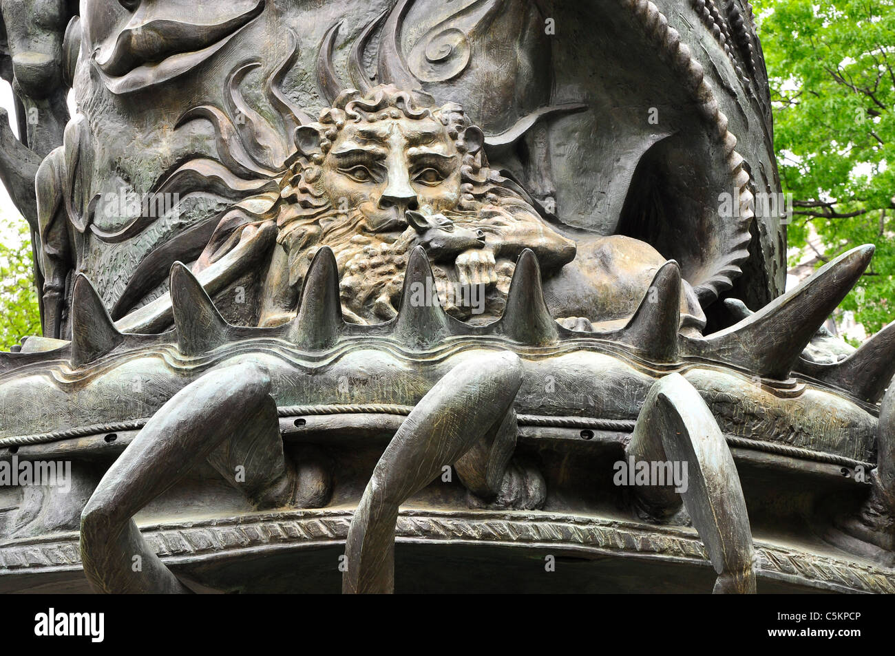 Frieden-Brunnen, Kinder Skulpturengarten, Cathedral Church of Saint John the Divine, Manhattan, New York Stockfoto