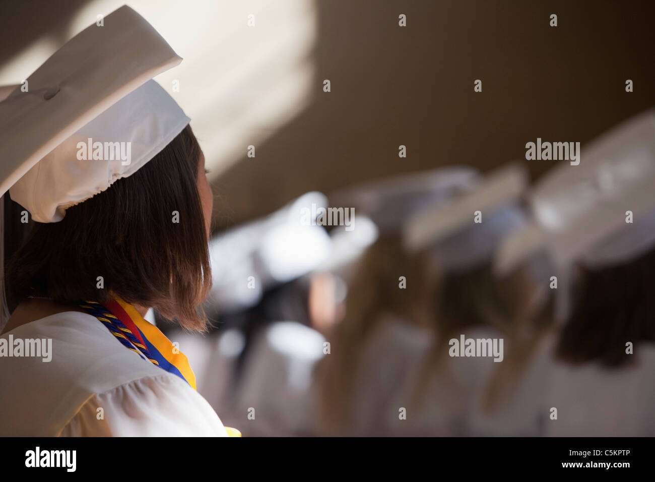 Alle Mädchen-High School-Abschlussfeier Stockfoto