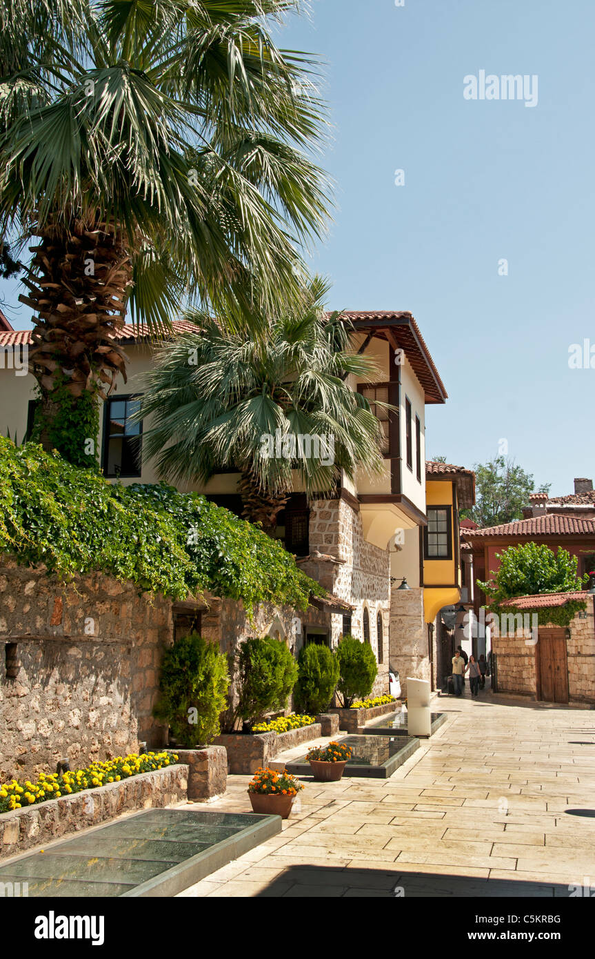 Antalya Türkei Haus Stadt Straße Altstadt Kaleici Stockfoto