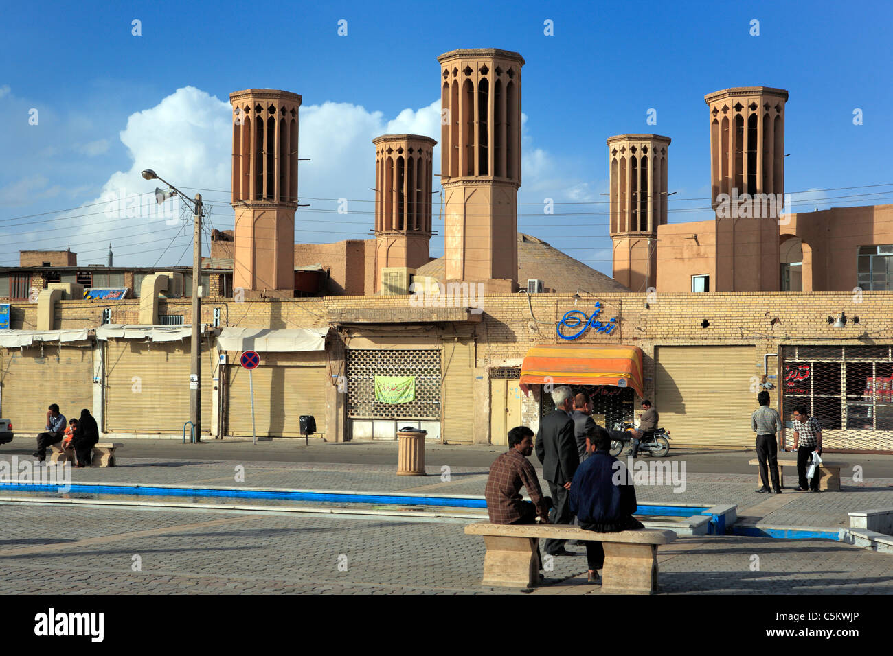 Haus mit Badgirs, Yazd, Iran Stockfoto