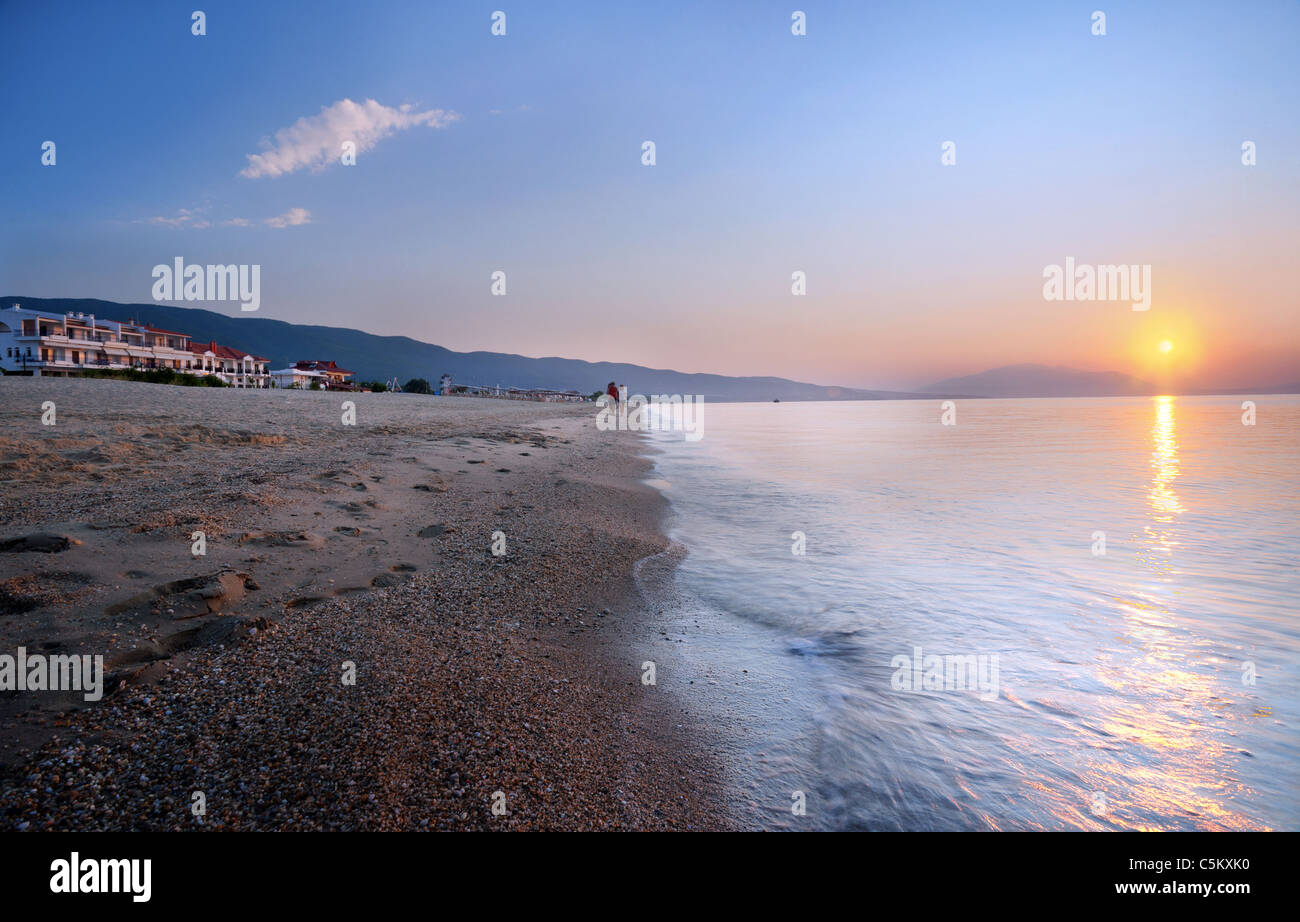 Nea Vrasna, Griechenland, Juli, Sommer, in den frühen Morgenstunden. Stockfoto