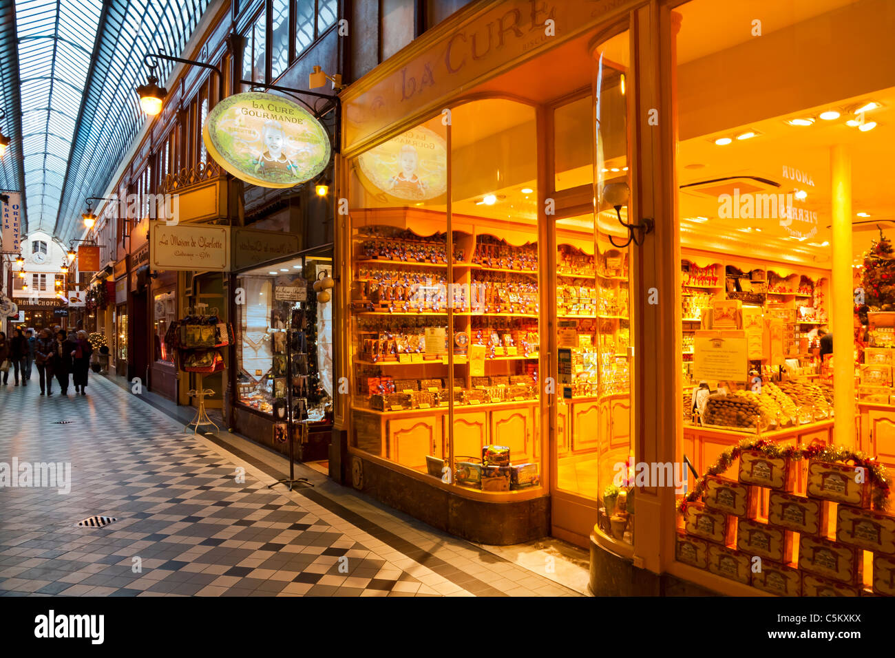 Die Passage Jouffroy, Paris, Frankreich Stockfoto