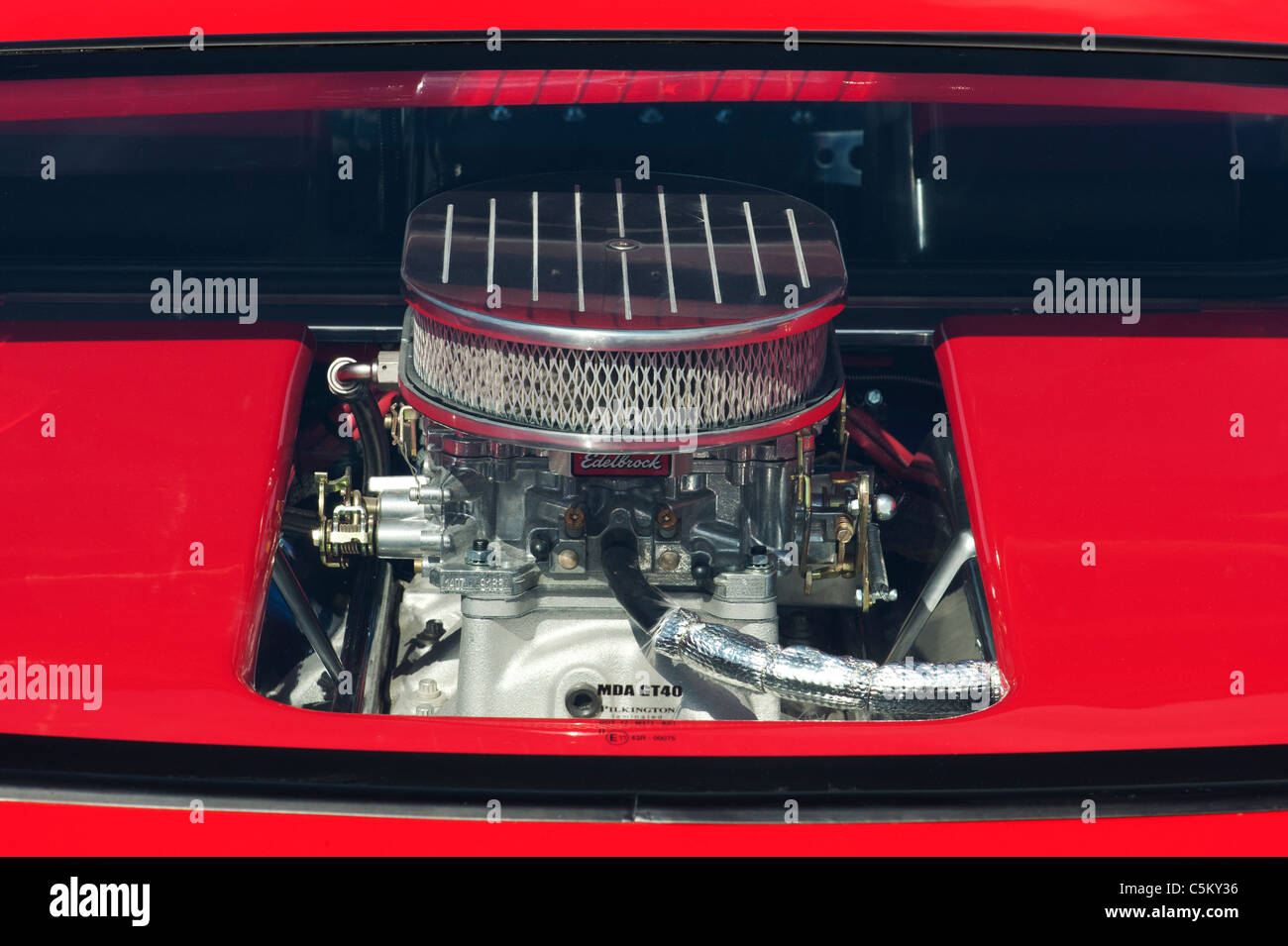 Ford GT40. Klassische amerikanische Sportwagen Hochleistungsmotor Stockfoto