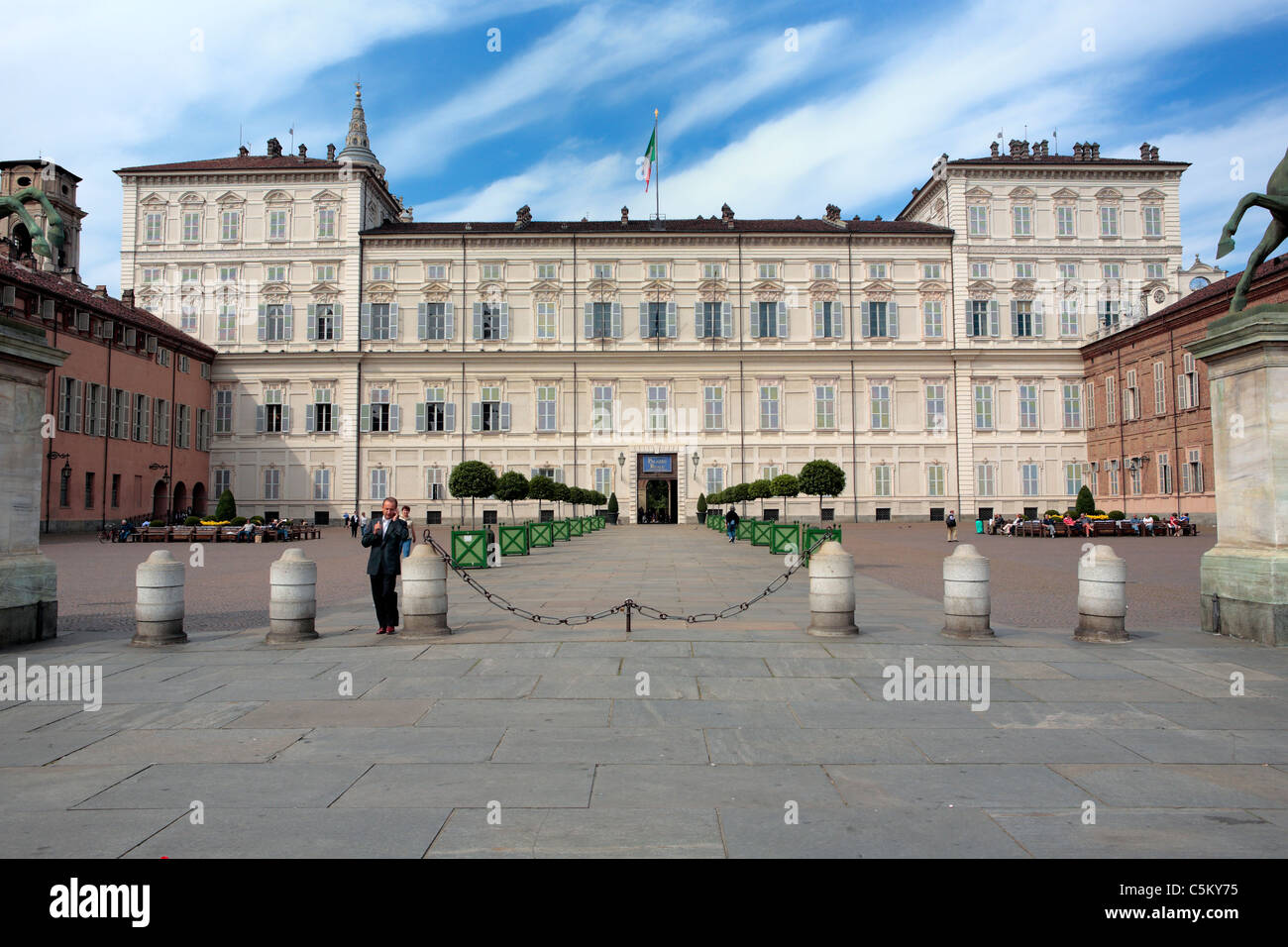 Königlicher Palast, Piazza Castello, Turin, Piemont, Italien Stockfoto Königlicher Palast, Piazza Castello, Turin, Piemont, Italien Stockfoto