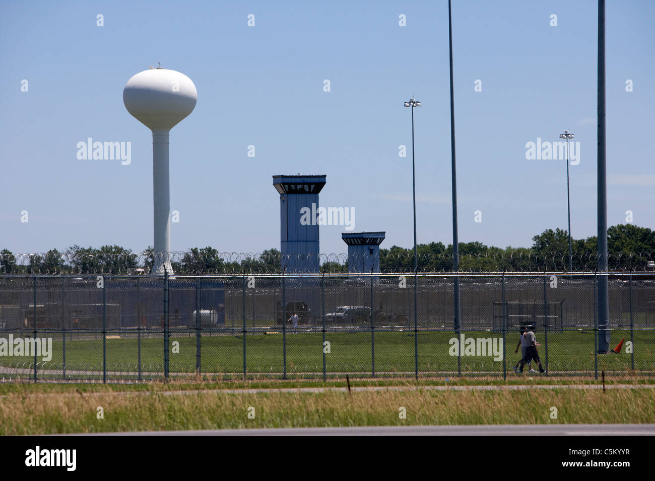 Wasserturm und Sicherheit Wachtürme united states Gefängnis Big Muddy River Gefängnis Gefängnis Justizvollzugsanstalt usa us Stockfoto