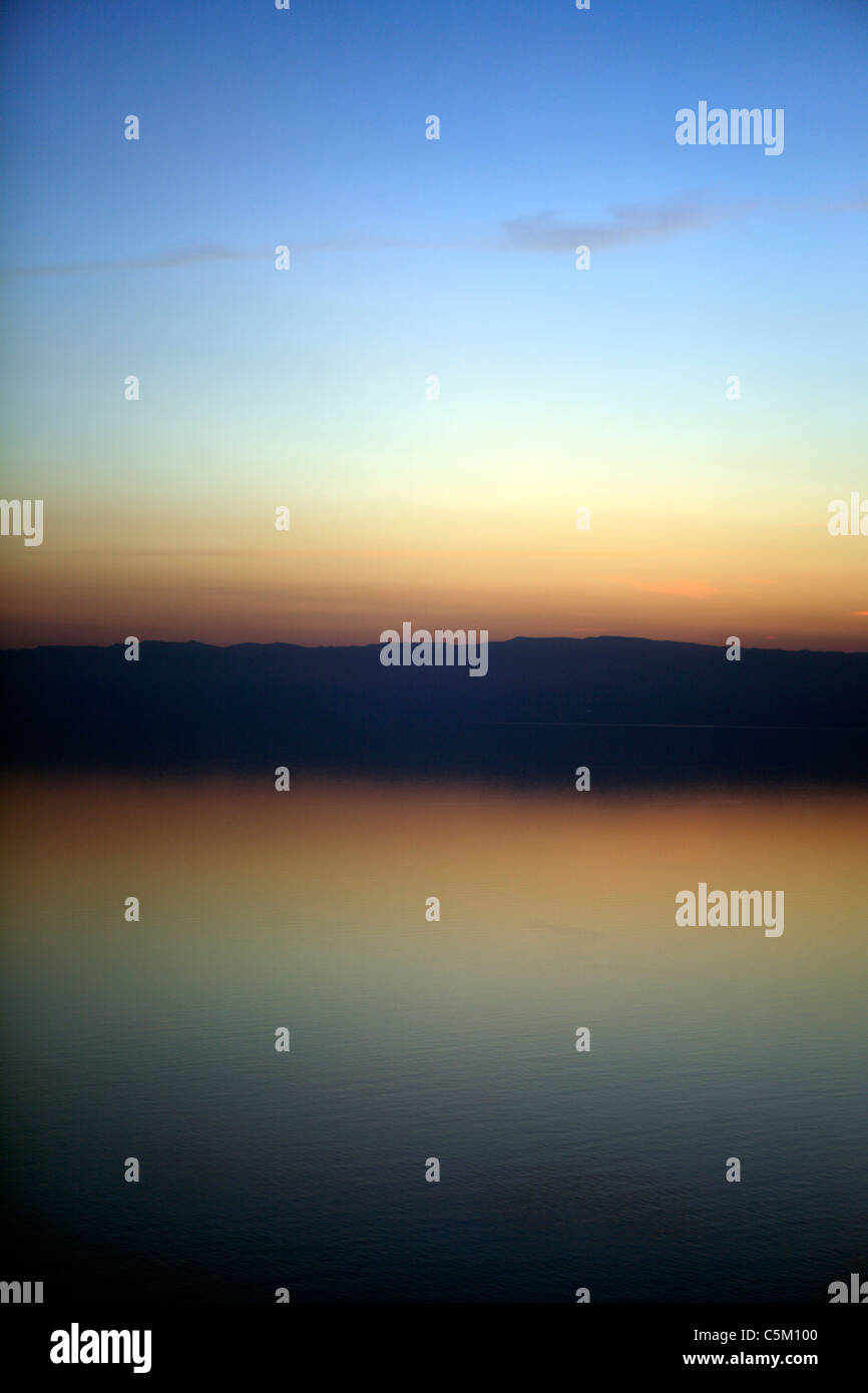 Blick von Jordanien nach Israel, Totes Meer Stockfoto