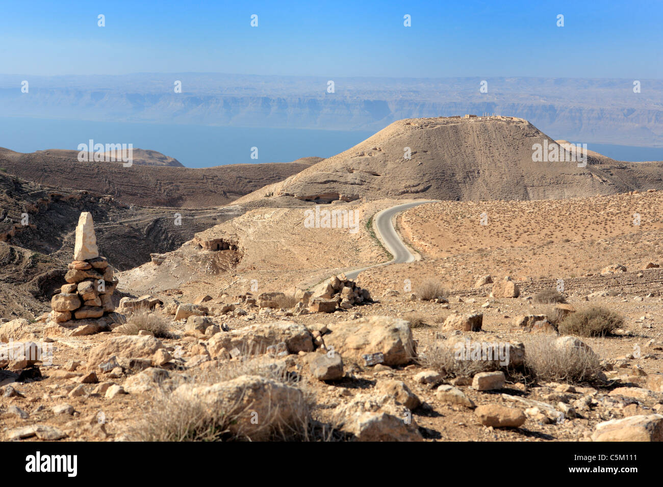 Festung von Herodes dem großen (12:00), Machaerus, in der Nähe von Madaba, Jordanien Stockfoto