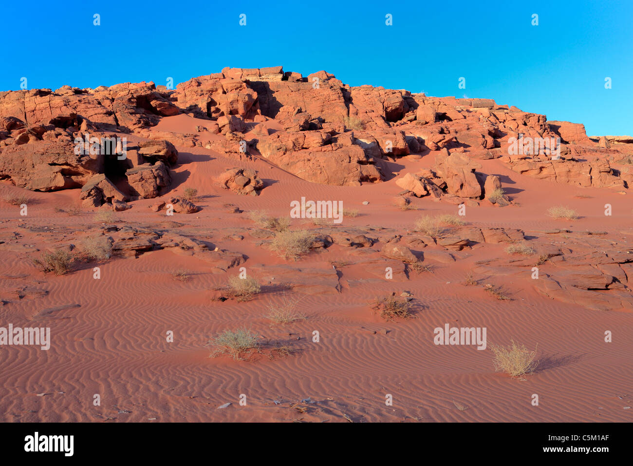 Wadi Rum Wüste, Jordanien Stockfoto