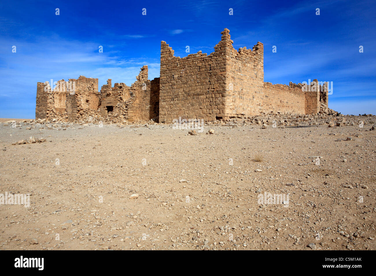 Römische Militärlager (3. Jahrhundert n. Chr.), UNESCO-Weltkulturerbe, Qasr Bshir, Jordanien Stockfoto