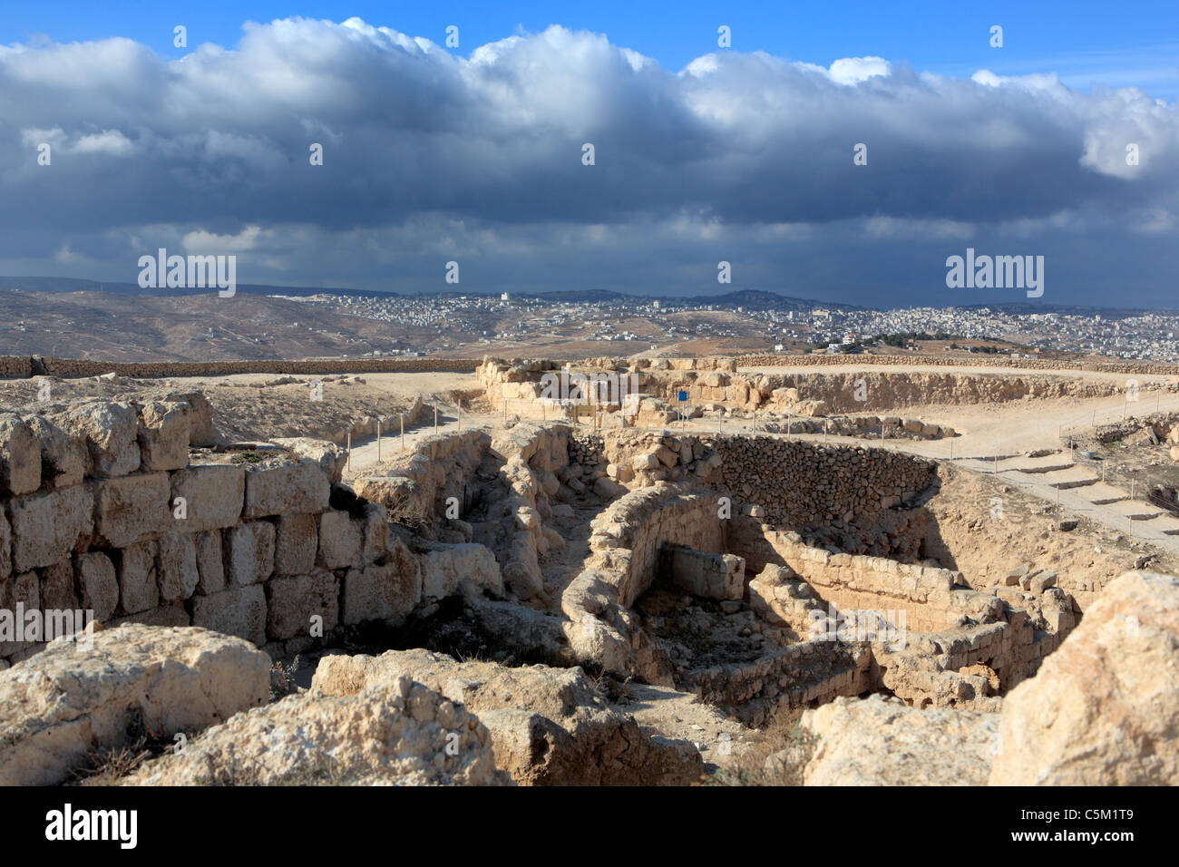 Palast des Herodes der große (1. Jh. v. Chr.), Herodion (Herodium), Israel Stockfoto