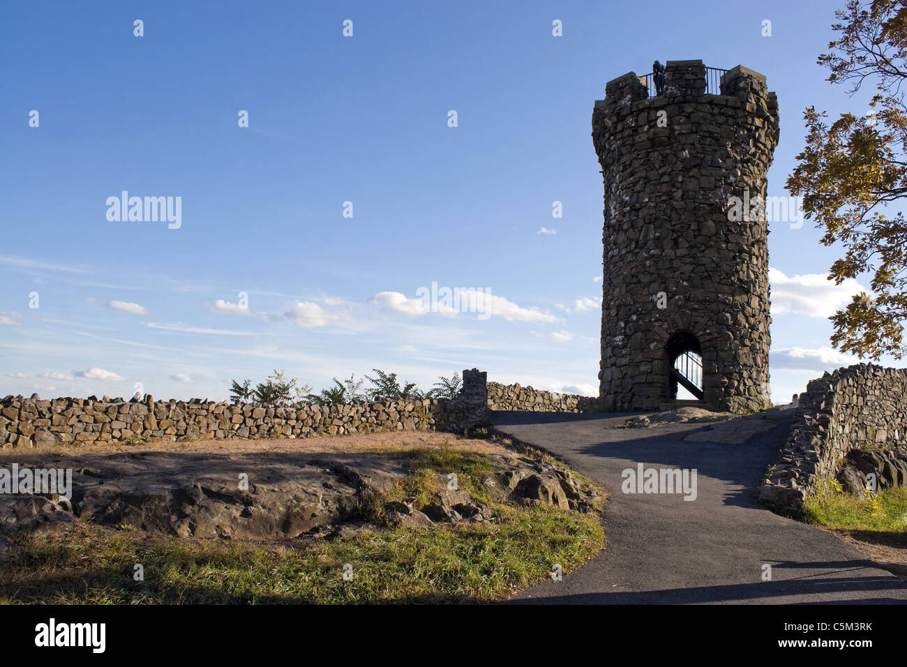 Die historischen New England Schloss Craig am Hubbard Park in Meriden, Connecticut. Stockfoto