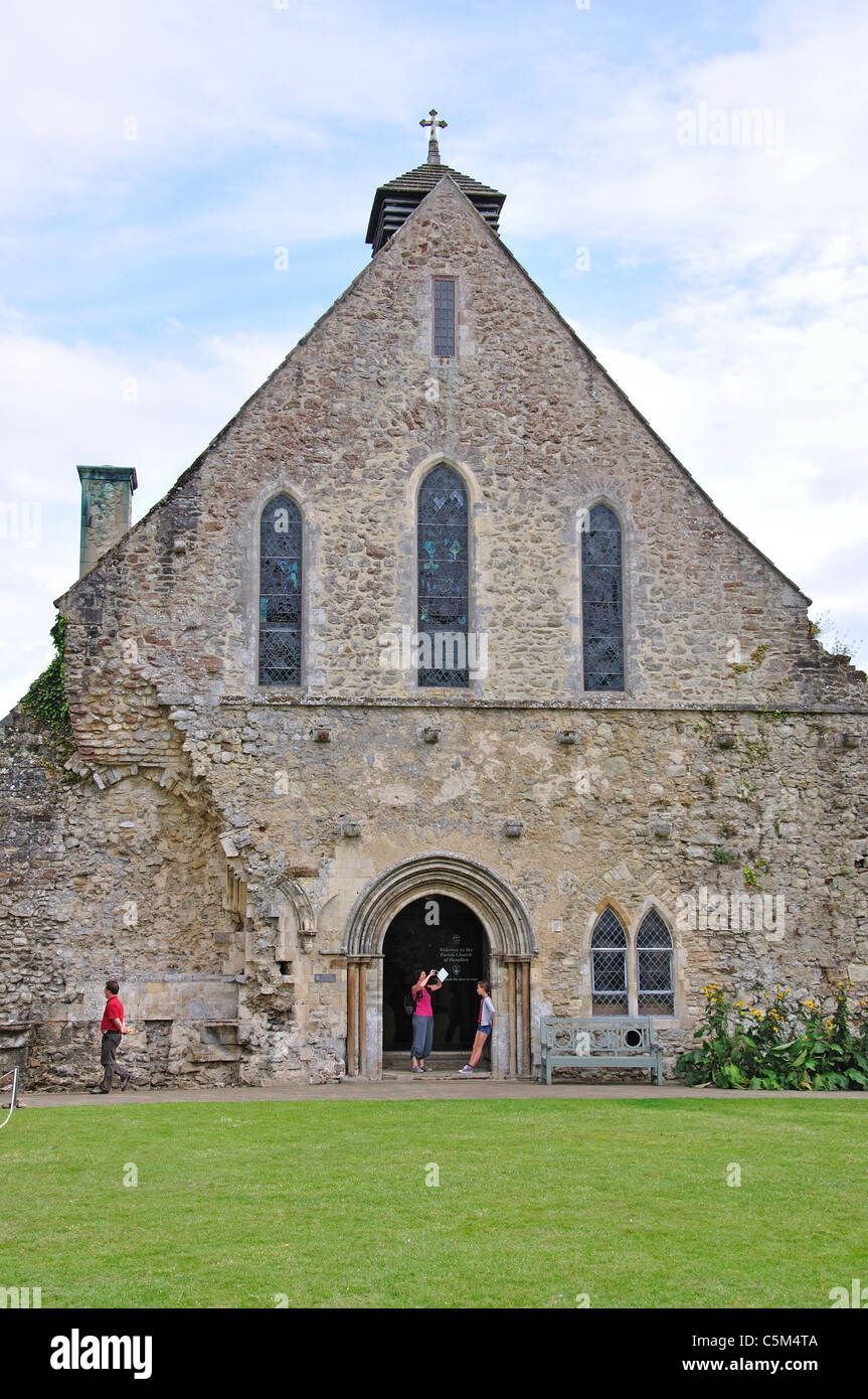 Pfarrkirche von Beaulieu Abbey, Beaulieu, neue Forstrevier, Beaulieu, Hampshire, England, Vereinigtes Königreich Stockfoto