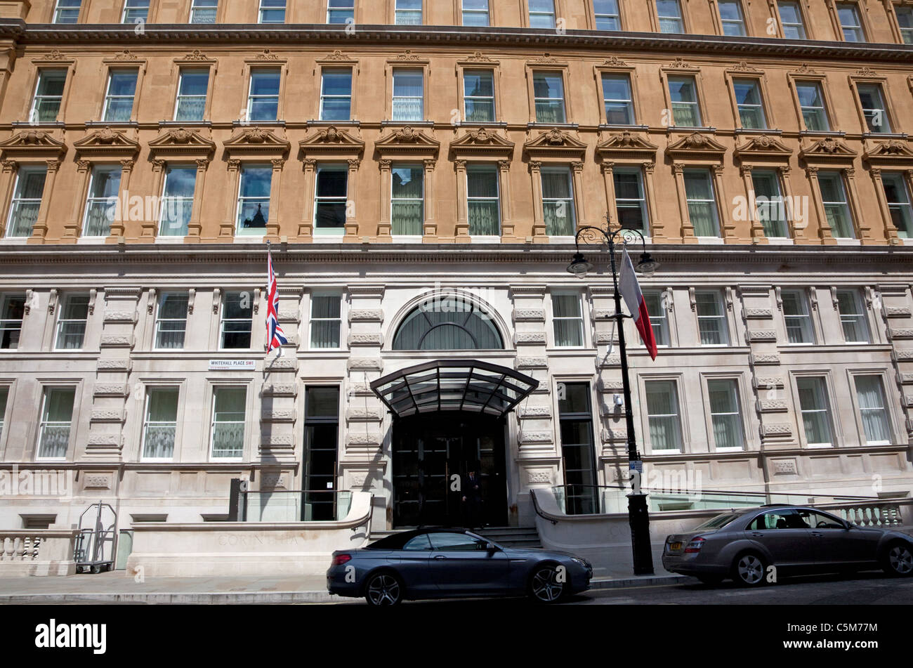 Corinthia Hotel, Whitehall Place, London Stockfoto