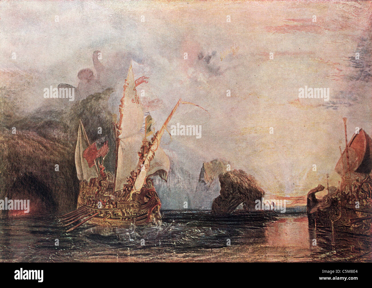 Gemälde von J M W Turner; "Ulysses verspotten Polyphem"; Englisch-Schule; Öl auf Leinwand Stockfoto