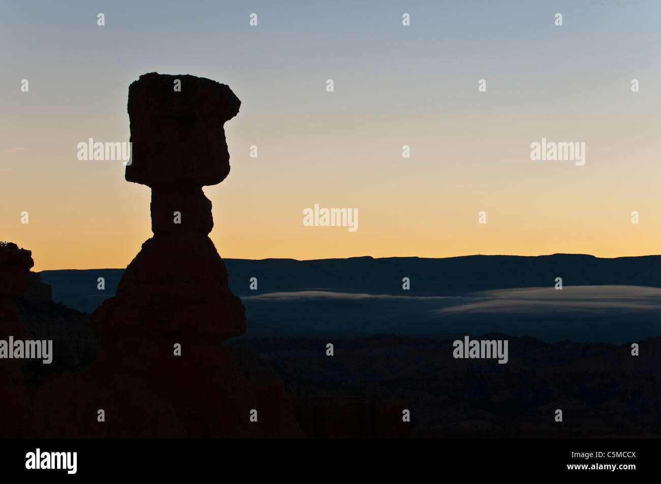 Thors Hammer im Morgengrauen, Amphitheater, Bryce-Canyon-Nationalpark, Utah, USA Stockfoto