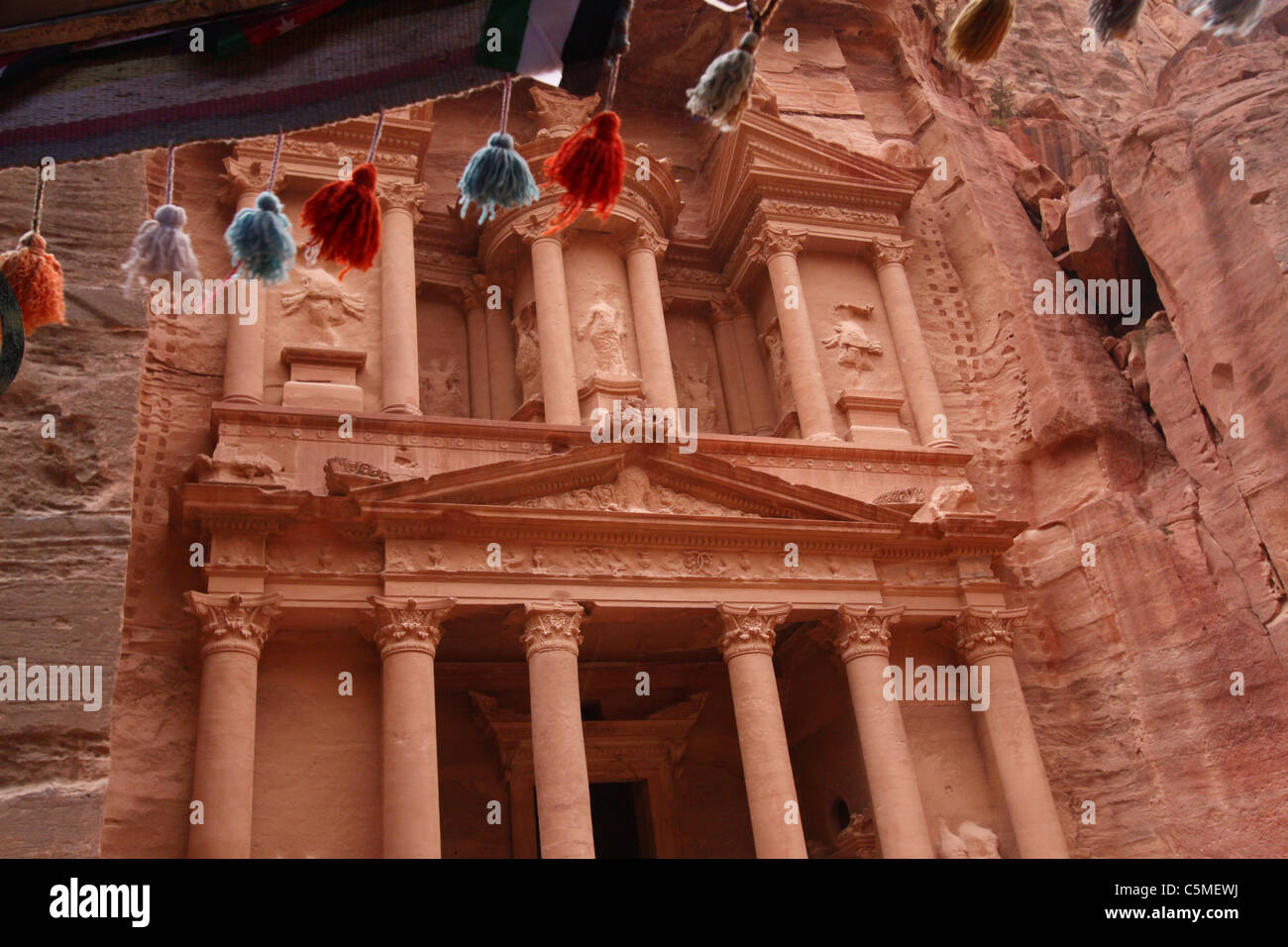 Treasury bei Petra Jordan-der rosa Stadt Stockfoto