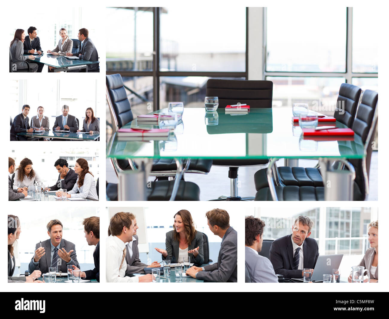 Collage von Business-meetings Stockfoto