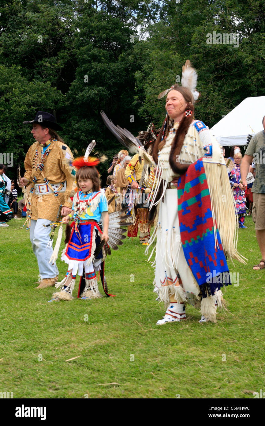 Native American Indian Pow Wow kulturelle Veranstaltung in England Stockfoto