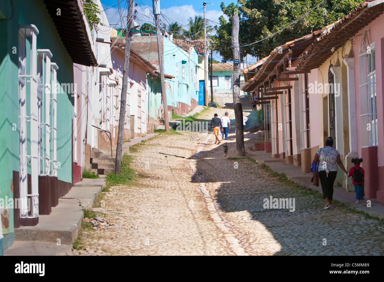 Kuba, Trinidad. Straßenszene. Stockfoto
