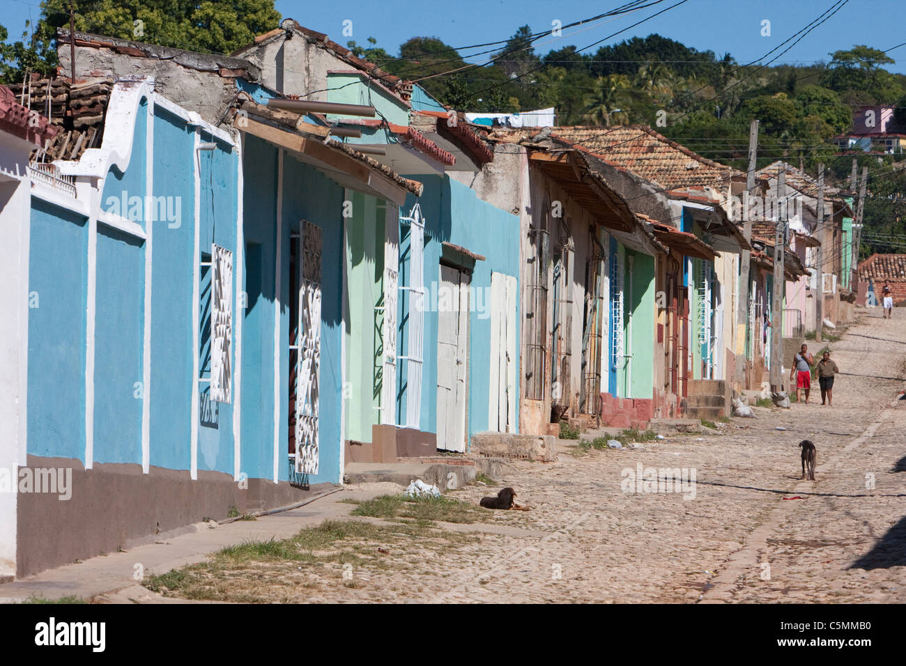 Kuba, Trinidad. Straßenszene. Stockfoto