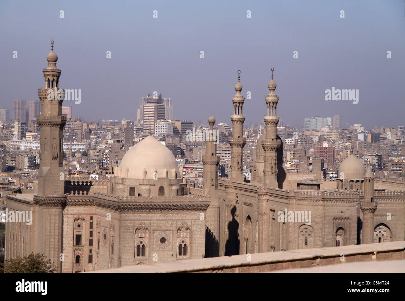 Sultan Hassan El und El Refaai Moscheen - Kairo Stockfoto