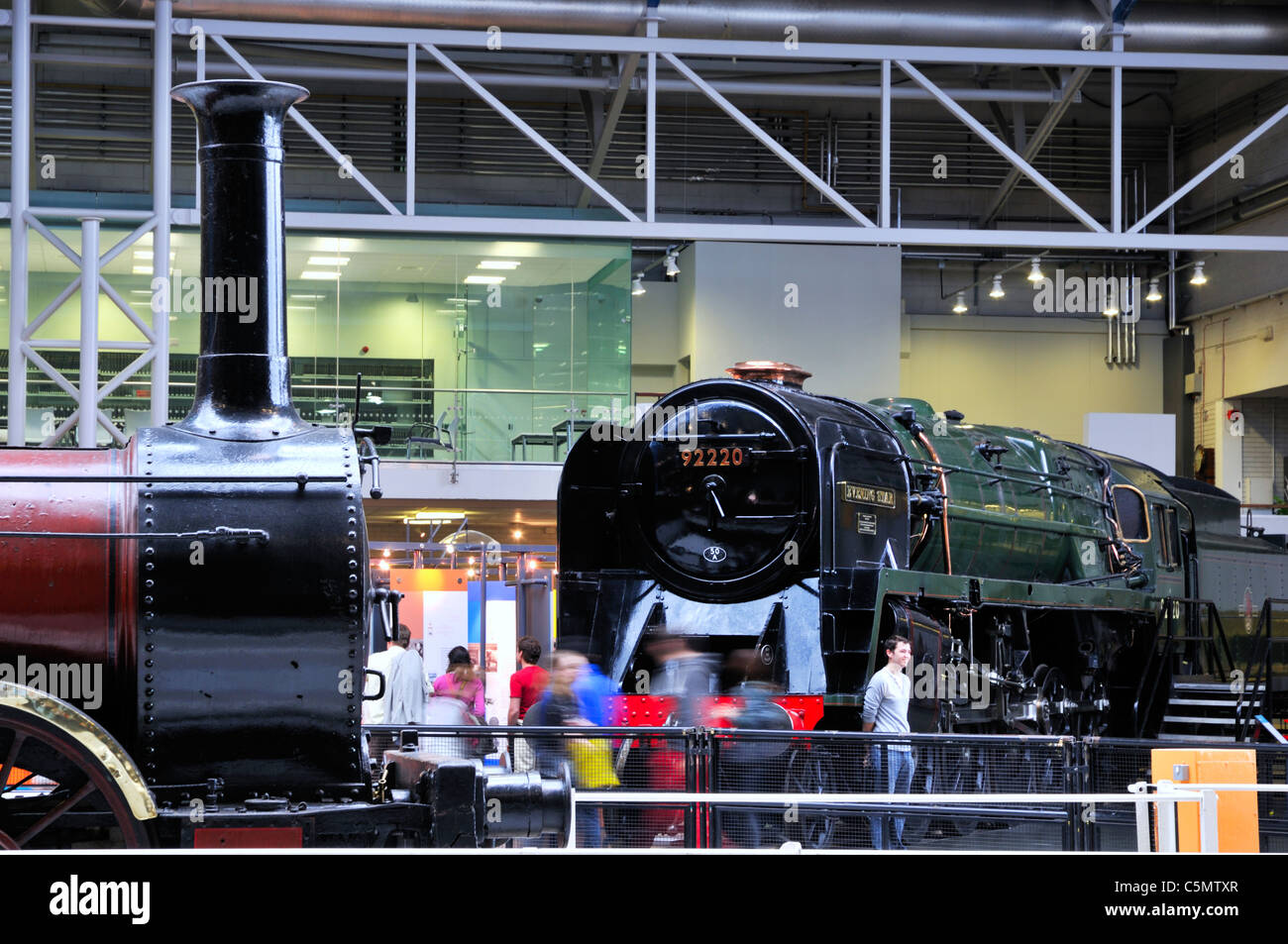 Blick auf das National Railway Museum in York Stockfoto