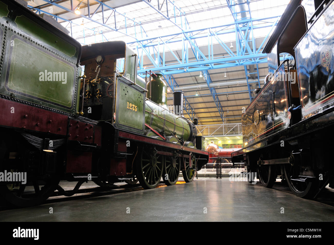 Blick auf das National Railway Museum in York Stockfoto