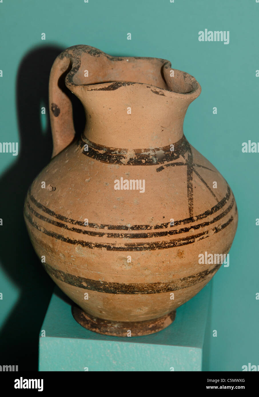 Keramik Krug die geometrische Alter 9. 7 th BC Türkei Türkisch Stockfoto