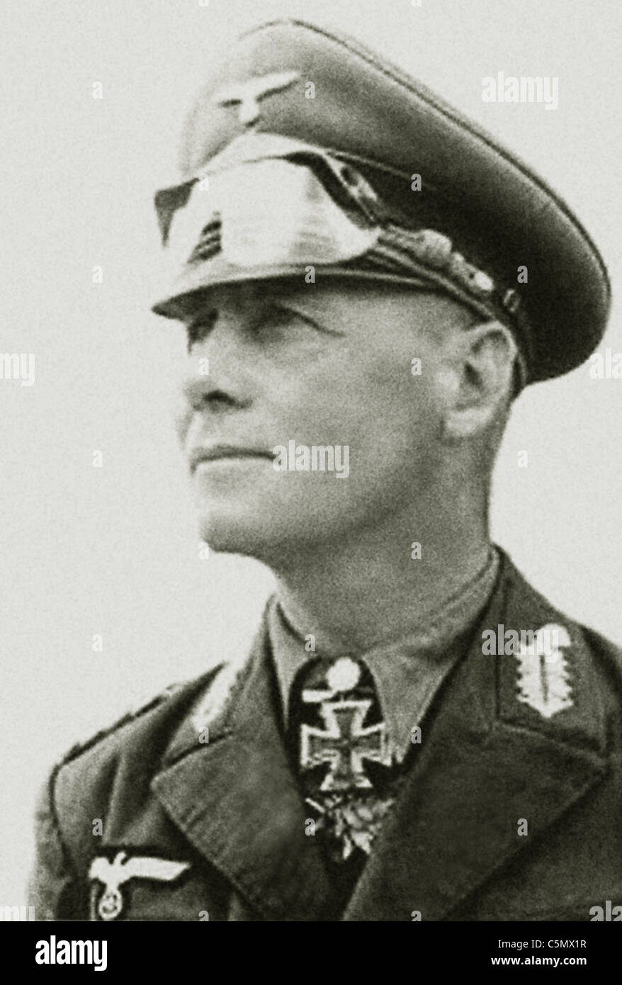 Erwin Rommel war einer der angesehensten Militärführer Deutschlands im zweiten Weltkrieg. Aus dem Archiv des Pressedienstes Portrait. Stockfoto