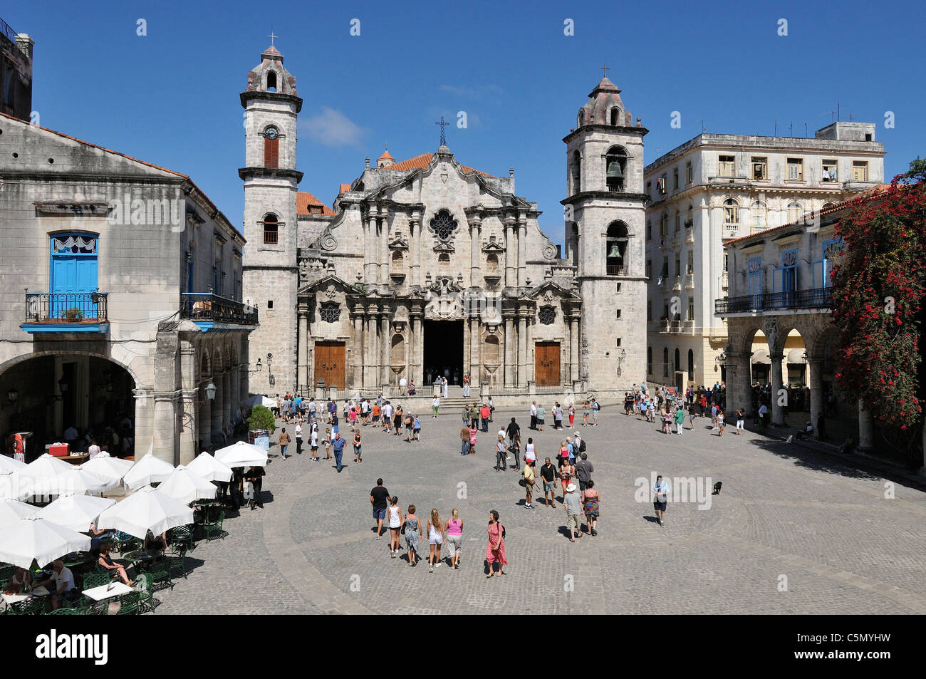 Havanna. Kuba. Habana Vieja / alte Havanna. Catedral De La Habana, Plaza De La Catedral. Stockfoto