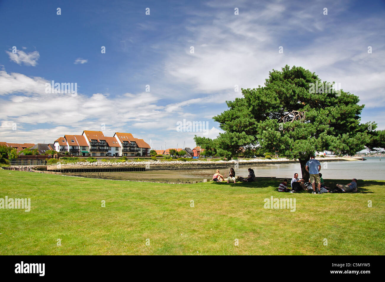 Aussicht auf Ort, Hythe, neue Forstrevier, Hampshire, England, Vereinigtes Königreich Stockfoto
