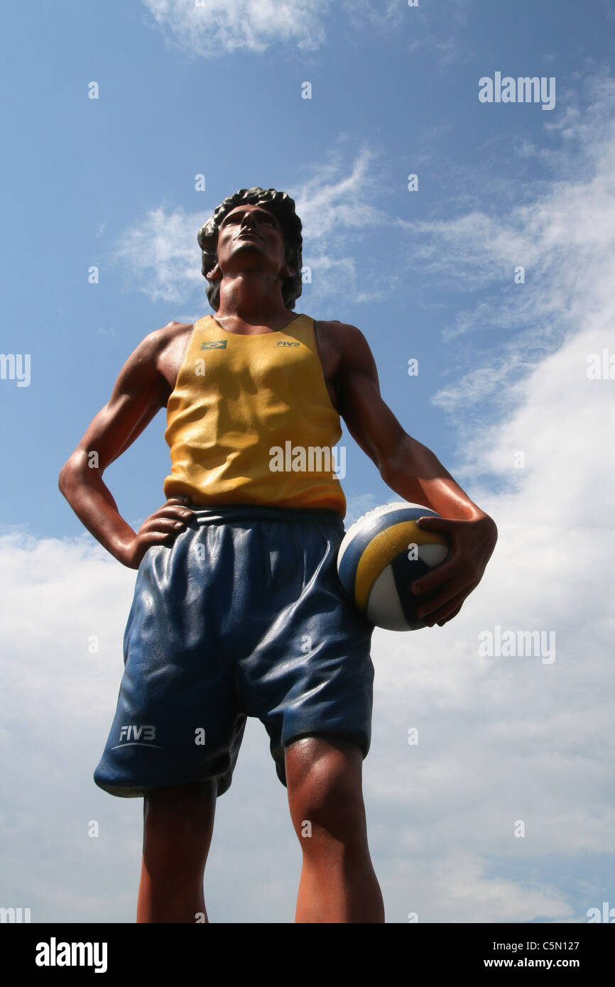 Emanuel rego Brasilien brasilianisches Model Statue am Volley Ball Weltmeisterschaft Meisterschaften in Foro Italico Rom Italien 2011 Stockfoto