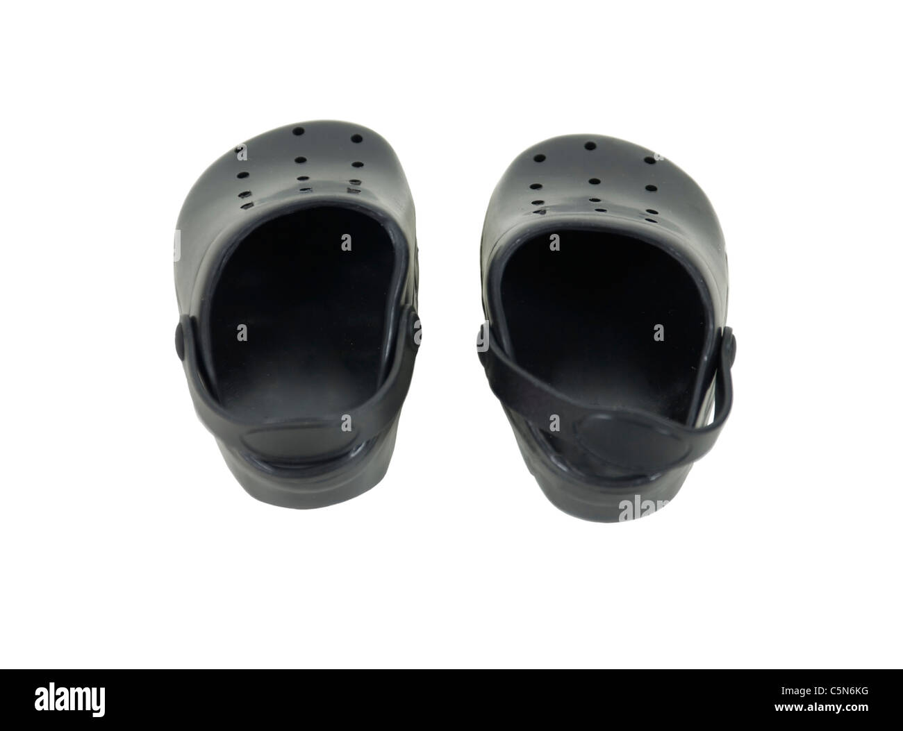 Kautschuk schwarz clogs mit Riemchen ideal für Wasser Fuß Schuhe - Pfad  enthalten Stockfotografie - Alamy