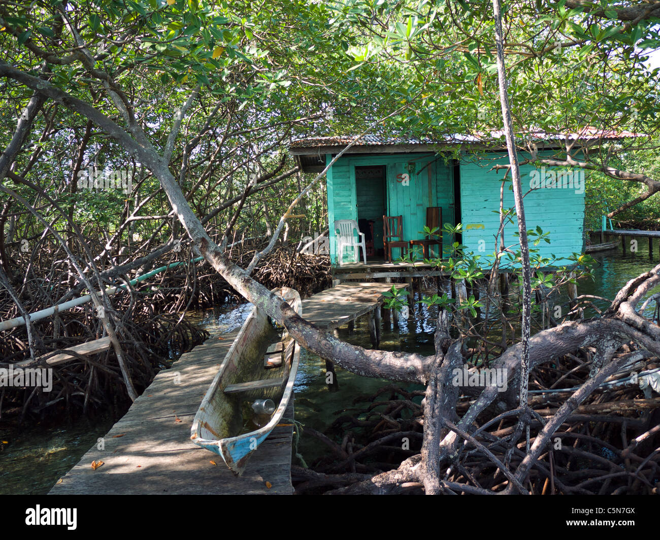 Haus am Wasser Stockfoto