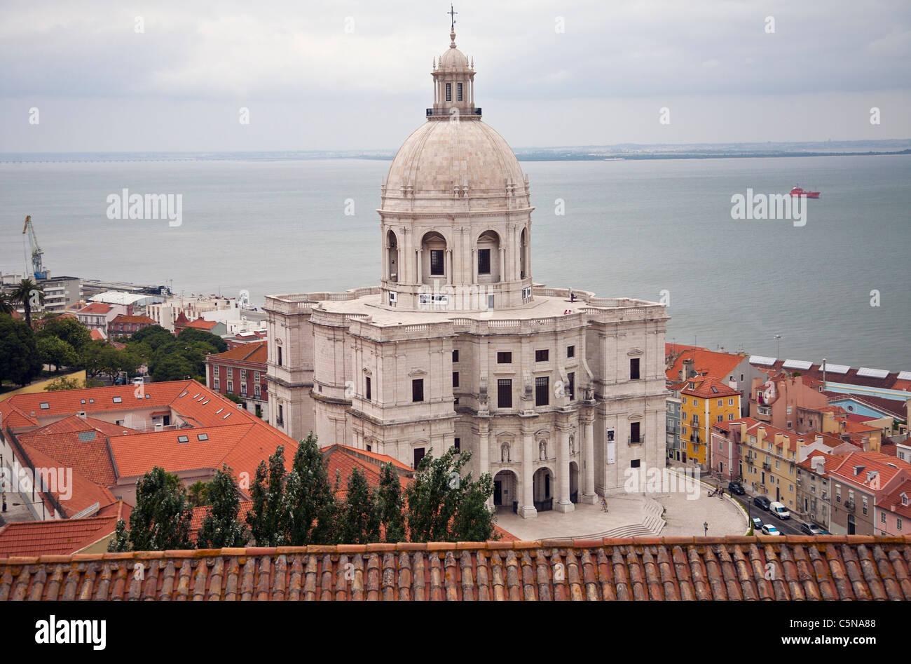 Alfama Panteao Nacional De Santa Engracia, Lissabon, Portugal Stockfoto