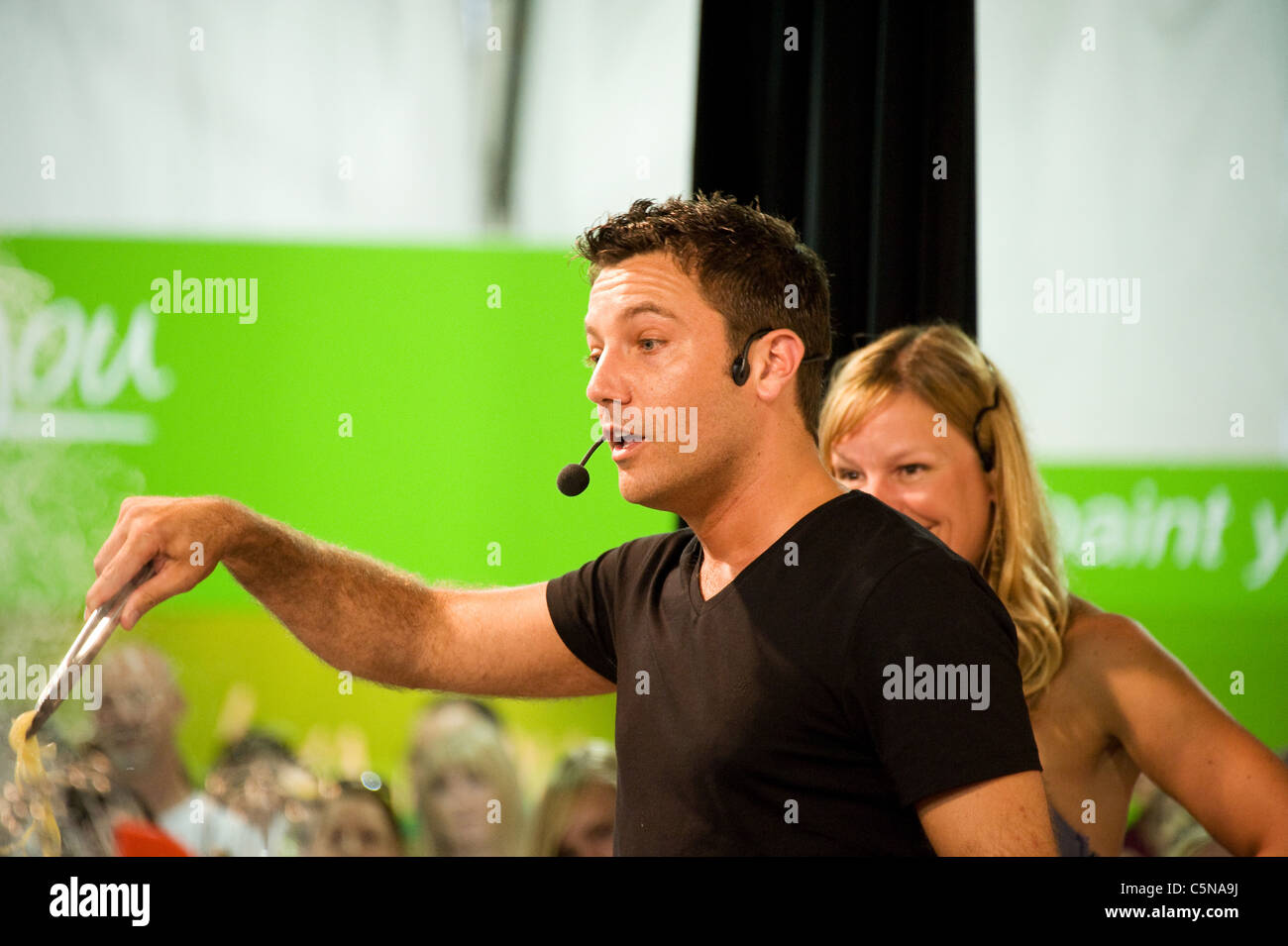 Gino D'Acampo, Celebrity Chef bei öffentlichen Veranstaltung Stockfoto