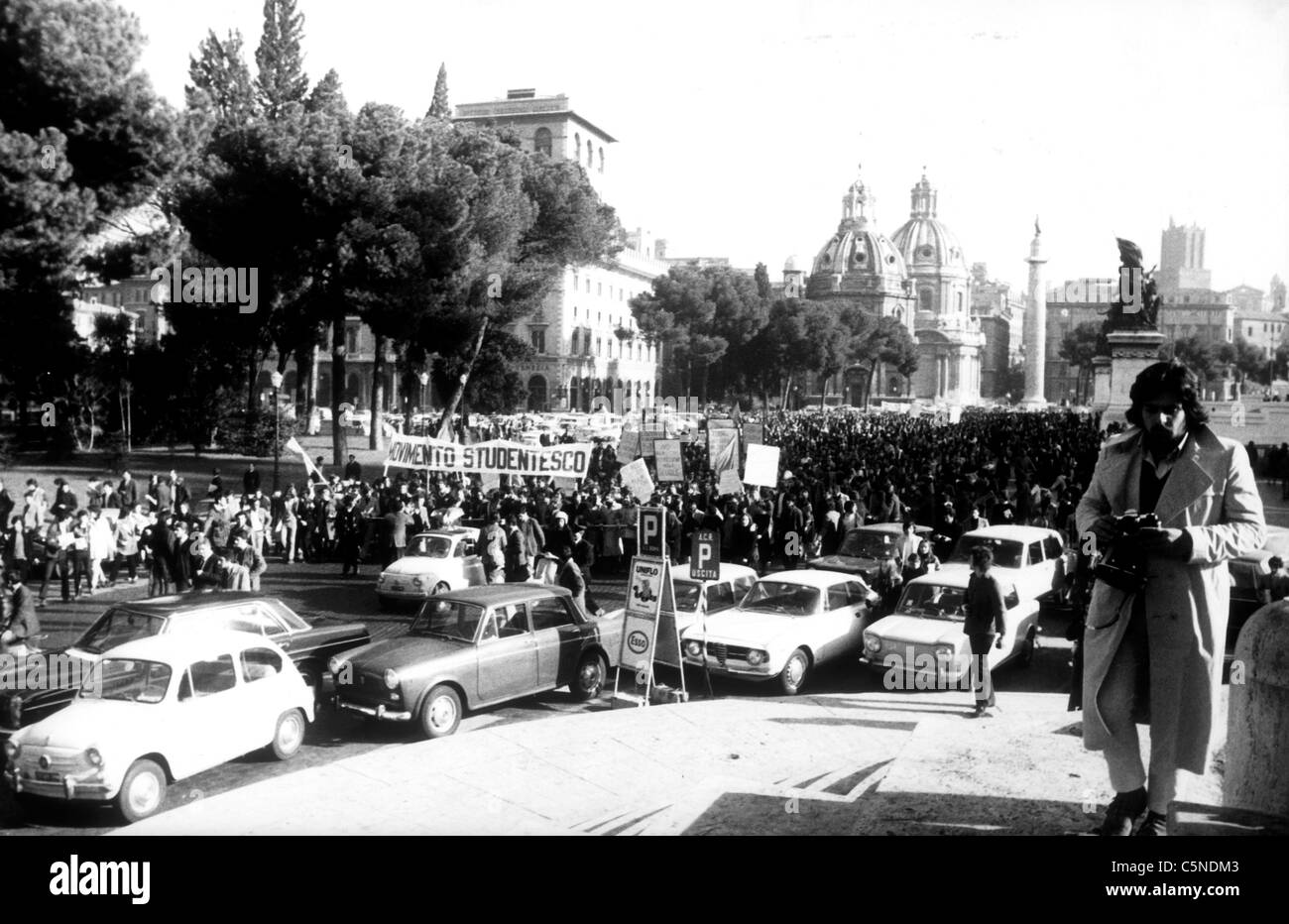 Rom 1968, Studentenbewegung Stockfoto