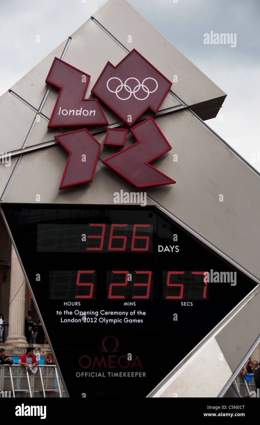 Countdown für die Olympischen Spiele 2012 in London Stockfoto