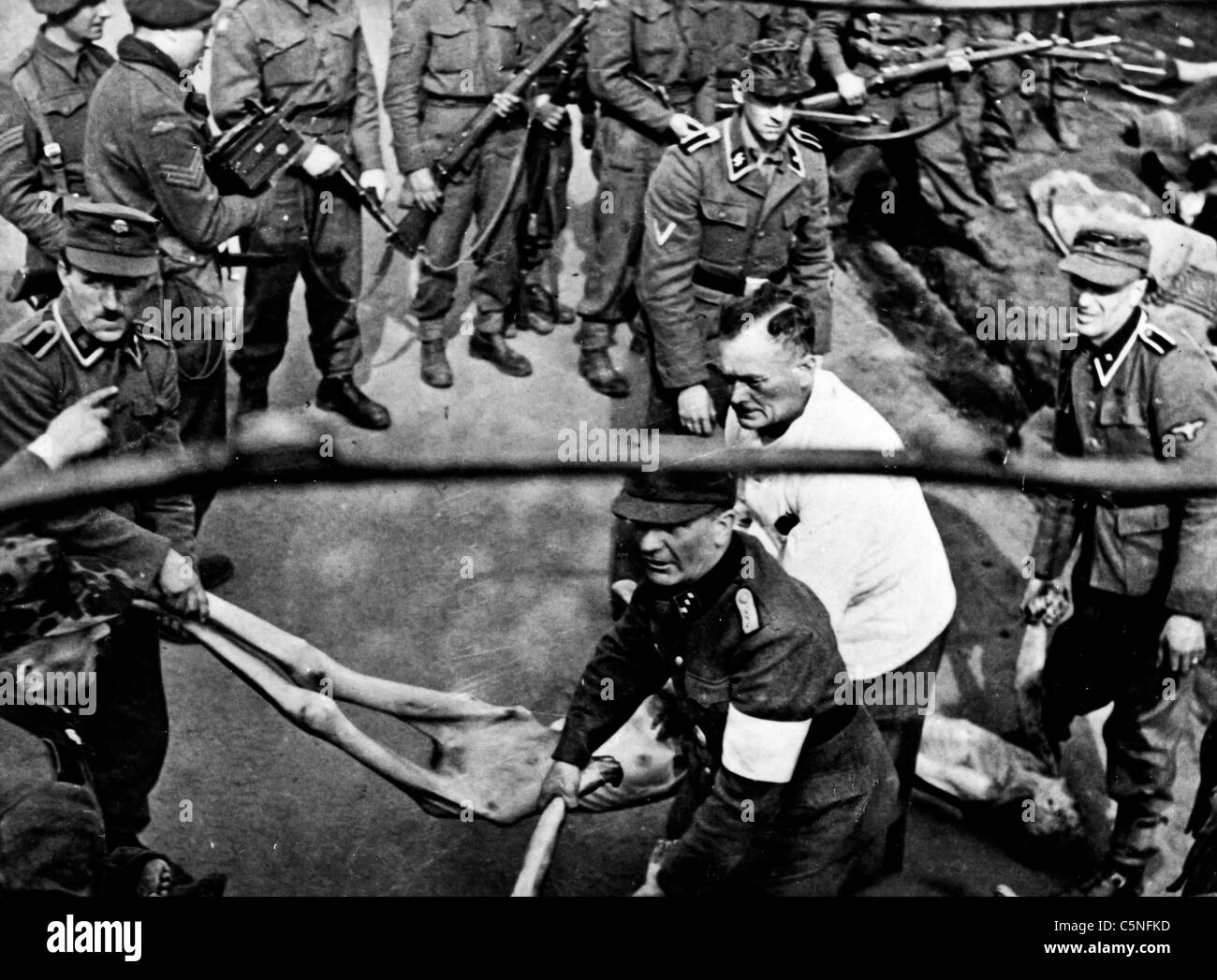 Bergen-Belsen Polin Camp, 1945 Stockfoto