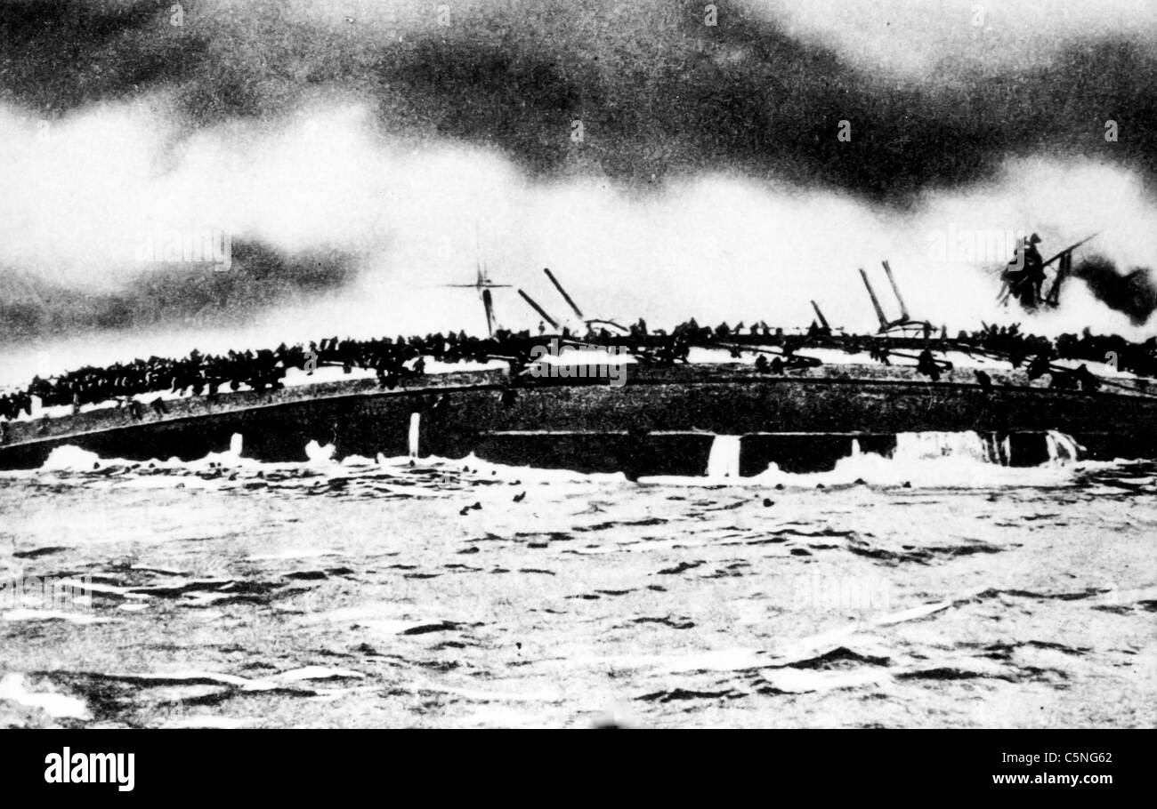 Das österreichische Schlachtschiff sank kurz vor St. Stephen, 1918 Stockfoto