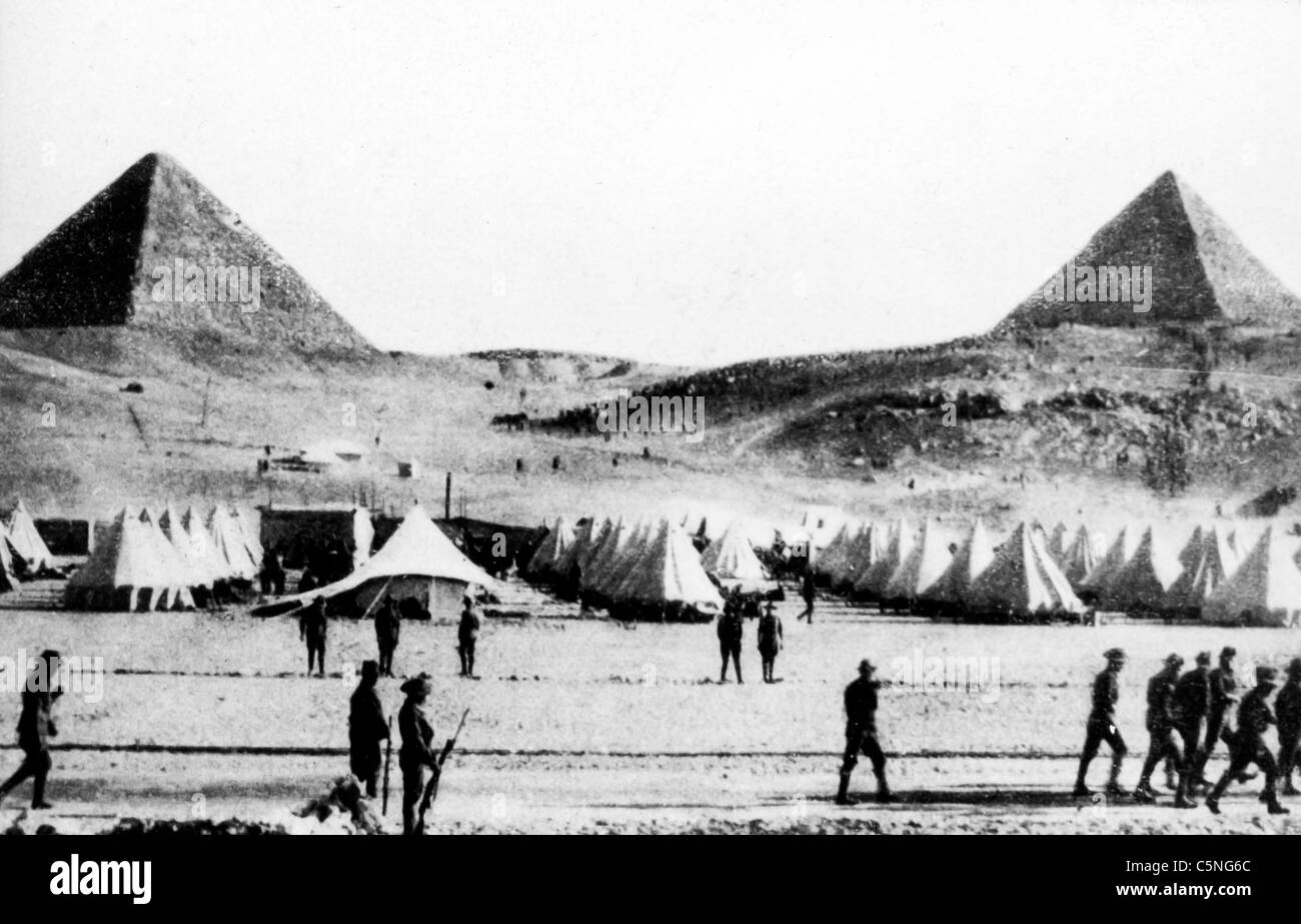 Britische soldiers'tents in Luxor, Ägypten, 1942 Stockfoto