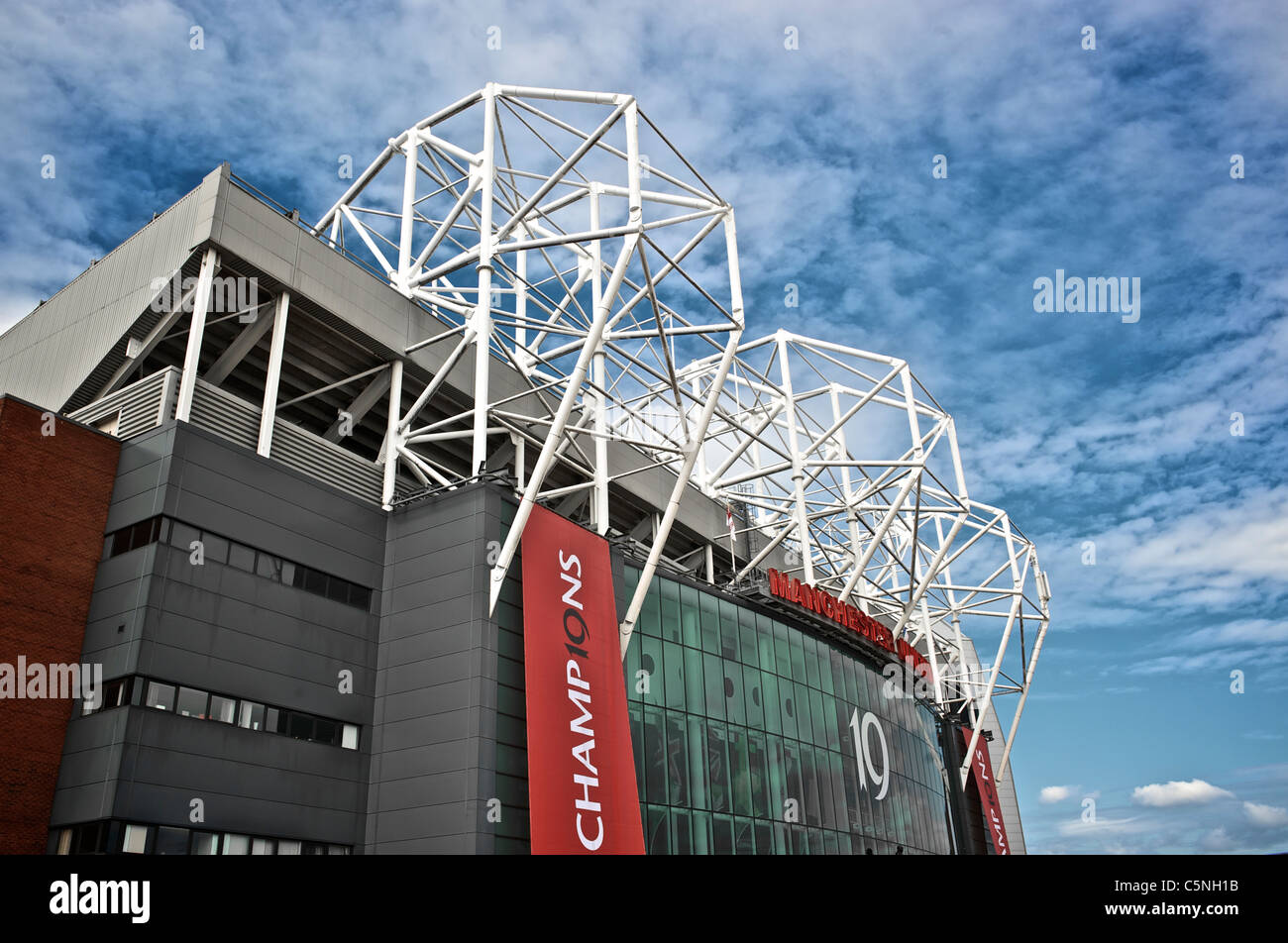 CHAMPIONS 19MAL, OLD TRAFFORD, HEIMAT VON MANCHESTER UNITED Stockfoto