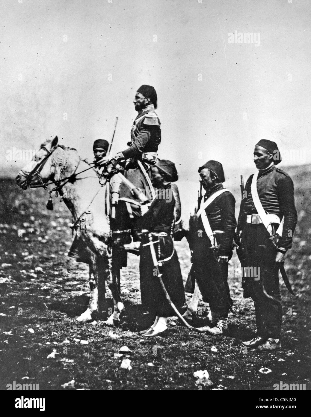Krim Krieg Osman Pascha (1832 – 1900) osmanischen Türkisch Feldmarschall. Fotografiert von Roger Fenton im Jahre 1855 Stockfoto