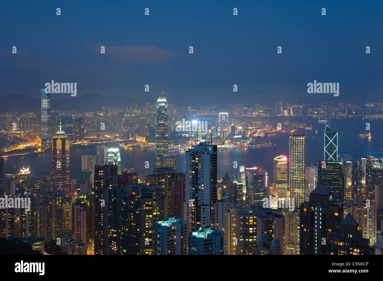 Panorama von Hong kong Stockfoto