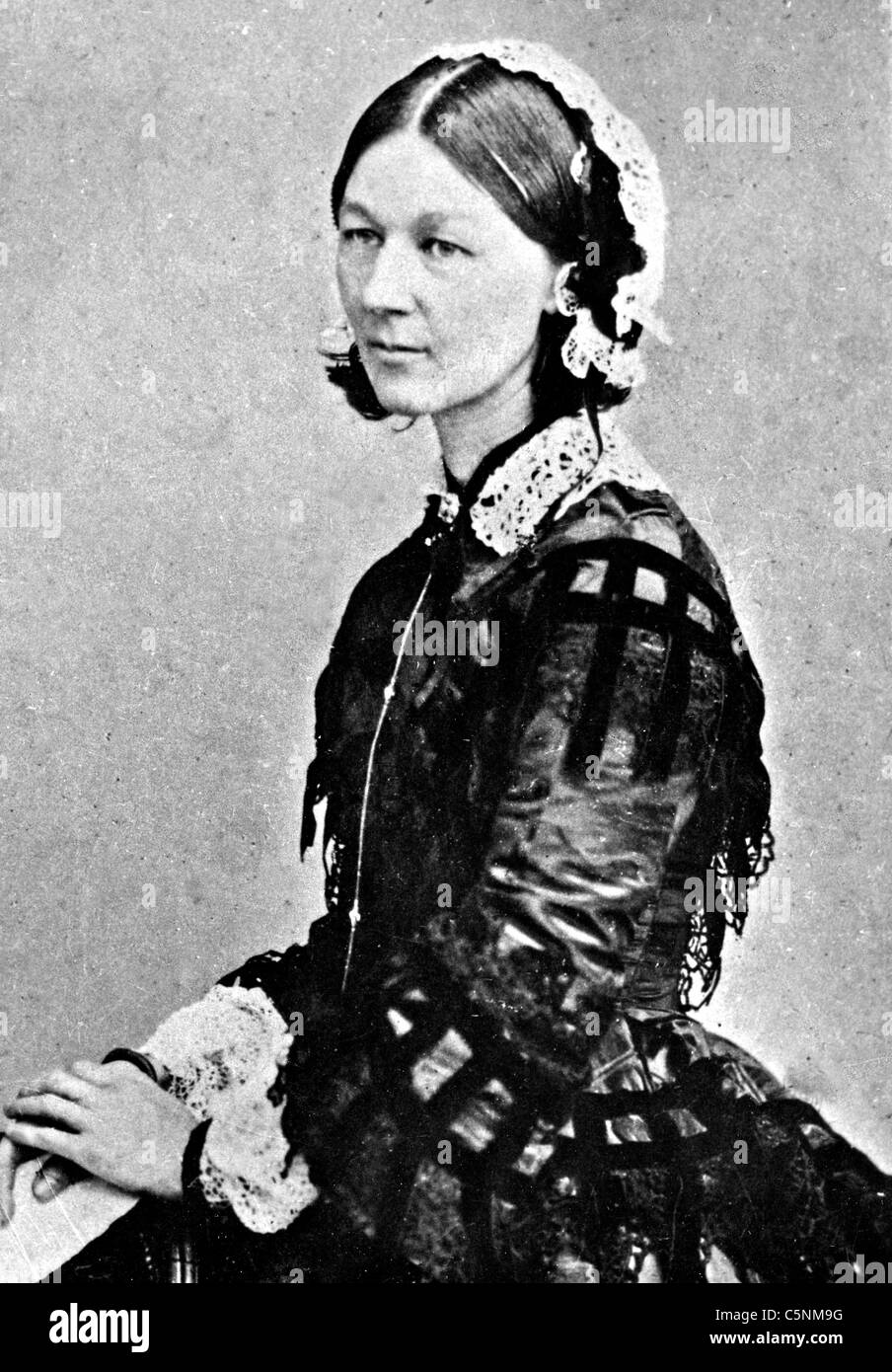 Englische Krankenschwester FLORENCE NIGHTINGALE (1820-1910), Schriftsteller und Statistiker, der Pionier der modernen Krankenpflege im Krimkrieg Stockfoto