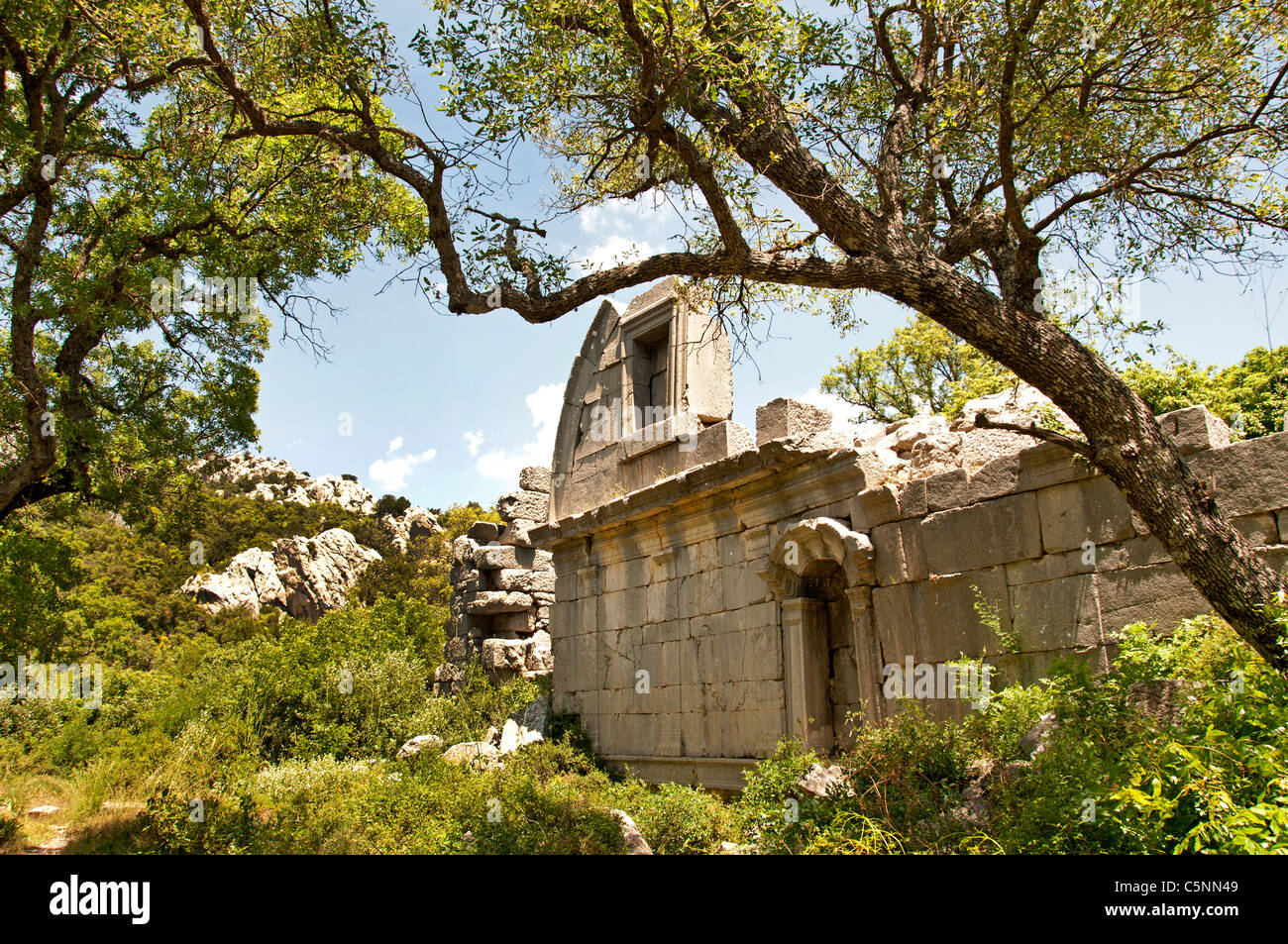 Die Badewanne Gymnasium Termessos Antalya Türkei Pisidian Stadt 400 v. Chr. Stockfoto