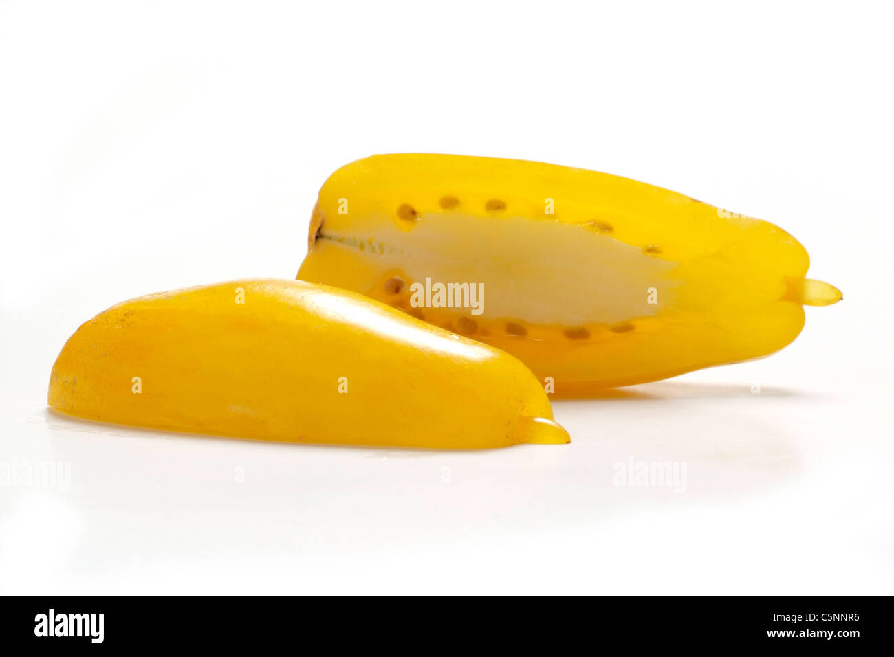 Tomatensorten: gelbe Banane Beine Stockfoto